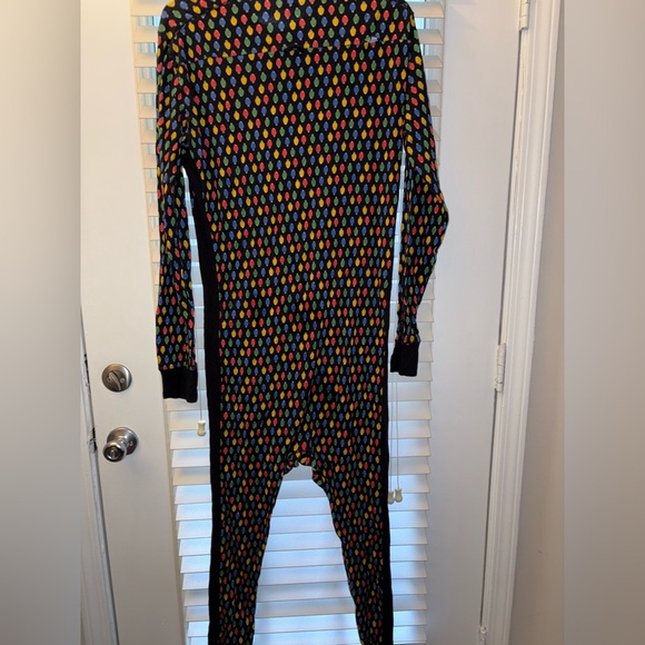 2xist XL Black and Colorful Holiday Lights Footie - Picture 3 of 4